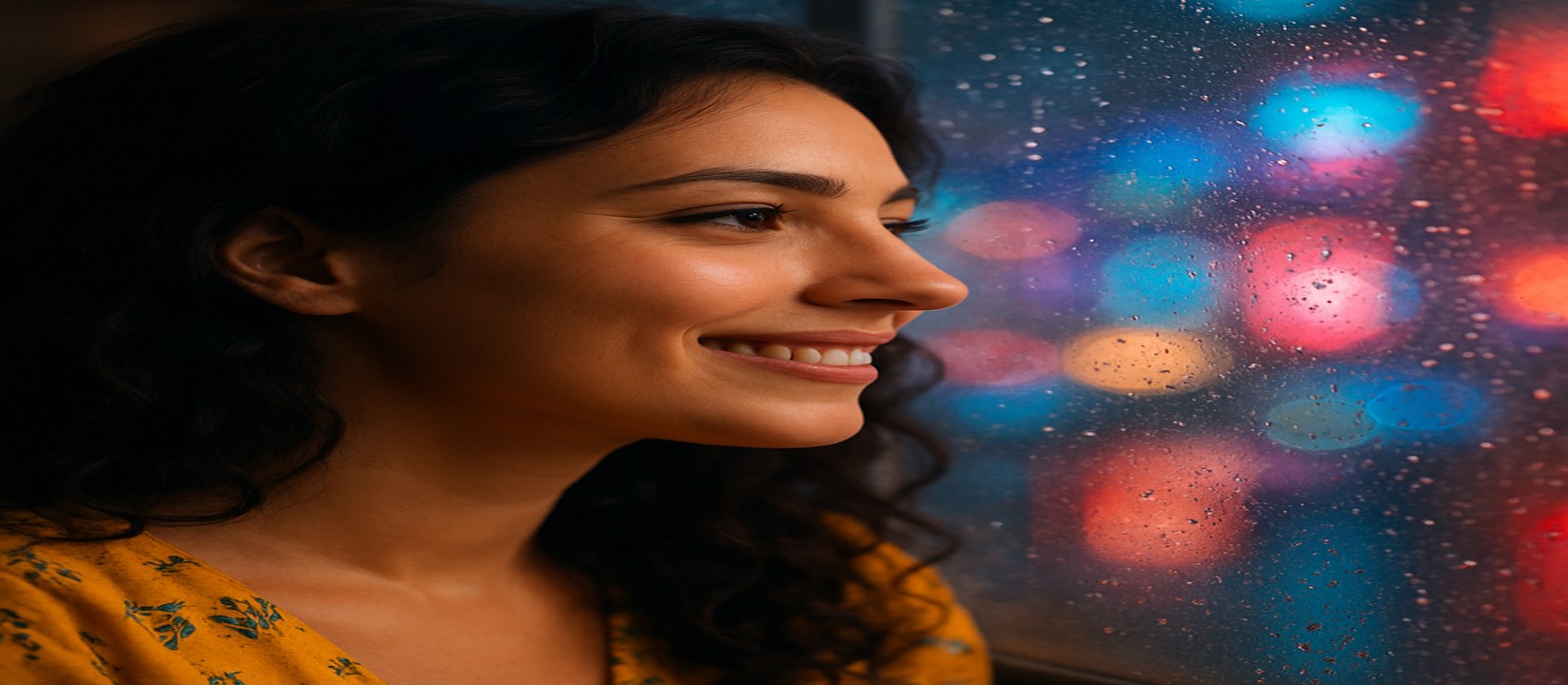 karika প্ল্যাটফর্মে একটি আলোকিত আর্কেড গেমের কাছে বসে একটি মেয়ে হাসছে